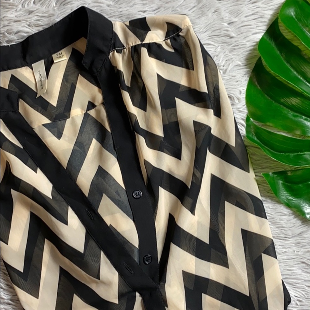 🌺tacera chevron sheer dress/cover up size  pm